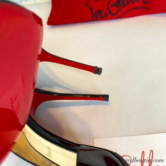 ♥️SOLD Louboutin Iriza Dorsay 100mm patent Pump - Picture 8 of 8